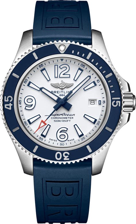 white bezel diver breitling watches|Breitling 42 superocean.